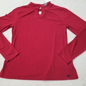 Calvin Klein Womens Small Longsleeve Turtle Neck Suit Blouse